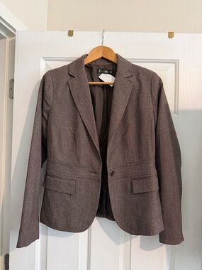 Zara Brown Tweed Women's Blazer